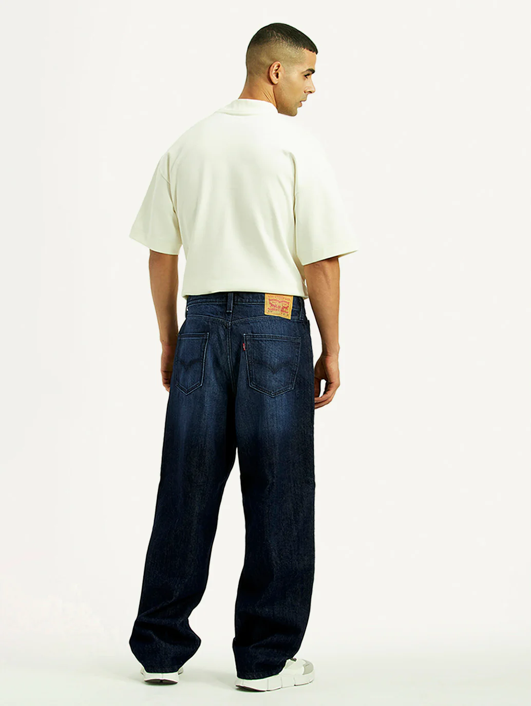 Men's 578 Dark Blue Baggy Fit Mid Rise Jeans - Image 5