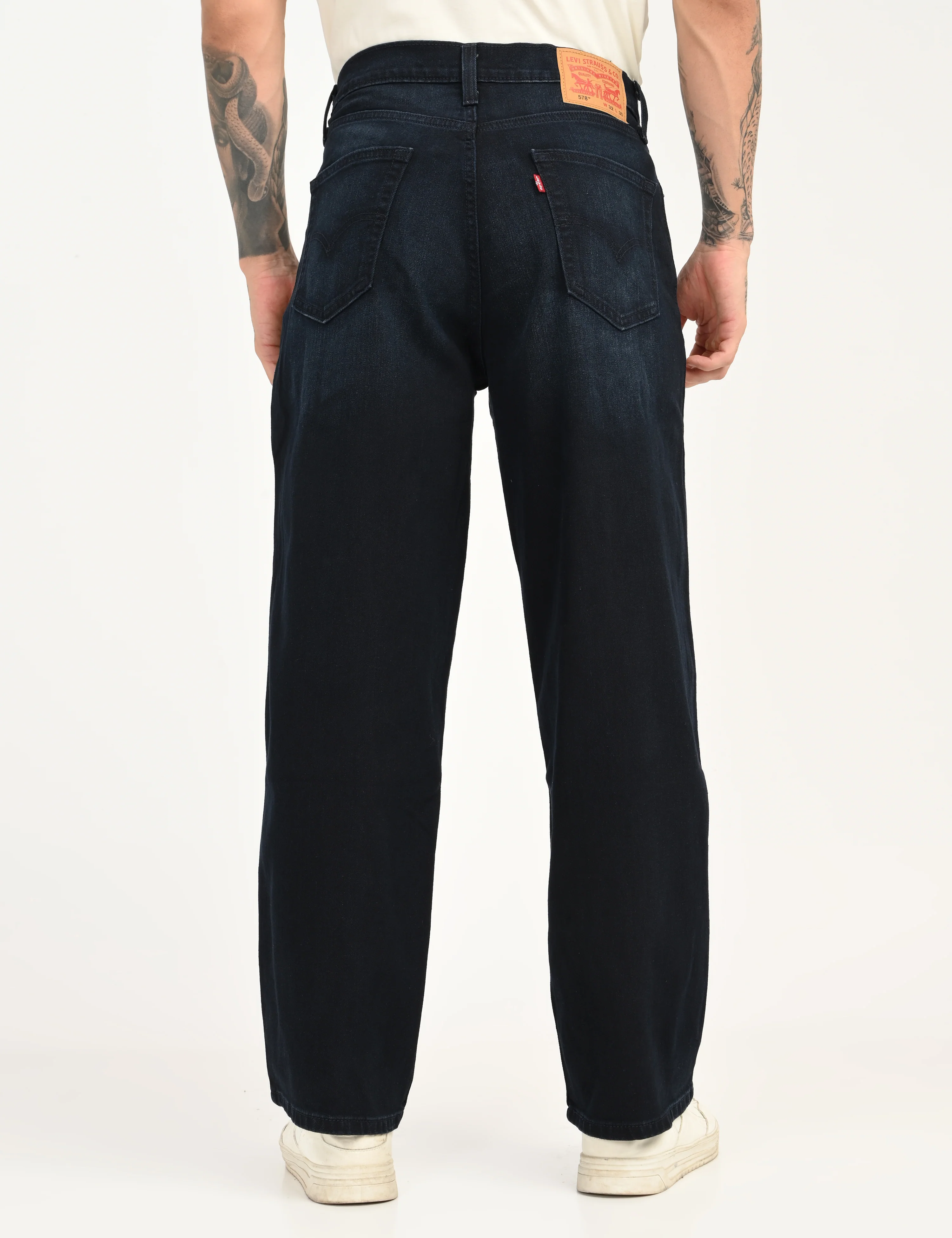 Men's 578 Dark Blue Loose Fit Mid Rise Jeans - Image 2