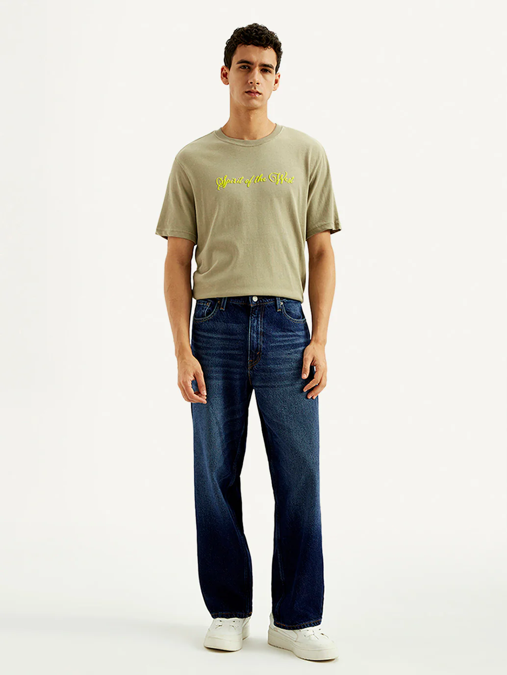 Men's 578 Dark Blue Baggy Fit Mid Rise Jeans - Image 7