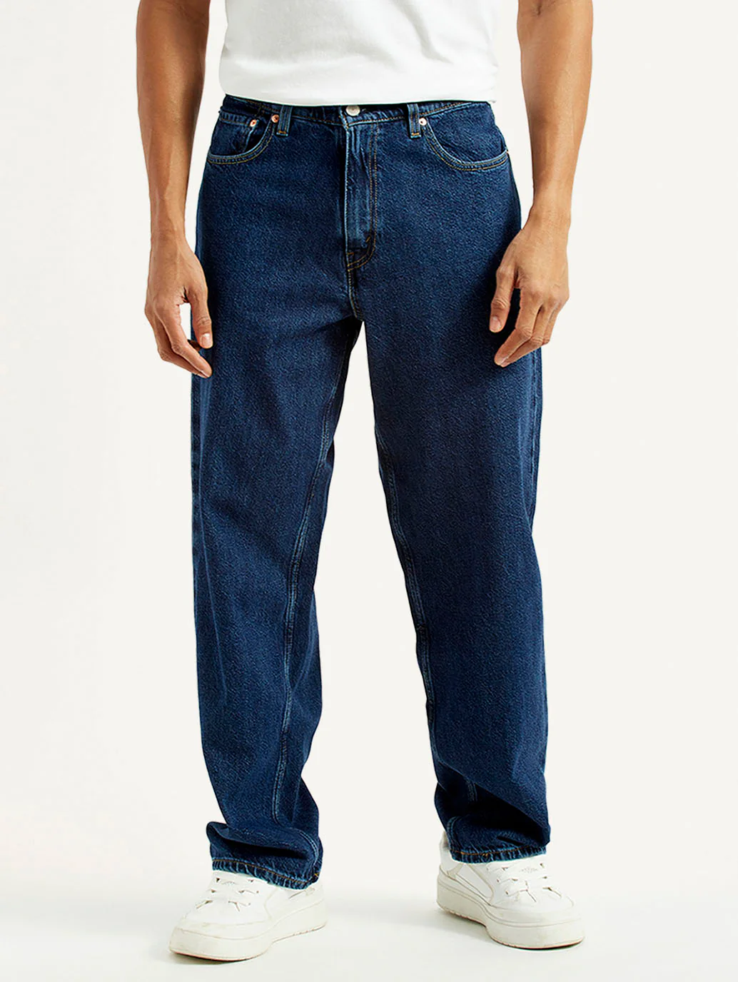 Men's 578 Dark Blue Loose Fit Mid Rise Jeans - Image 3
