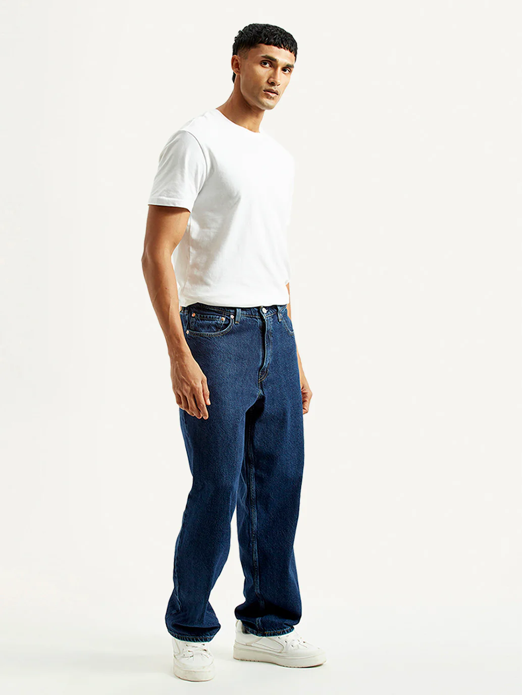 Men's 578 Dark Blue Loose Fit Mid Rise Jeans - Image 7