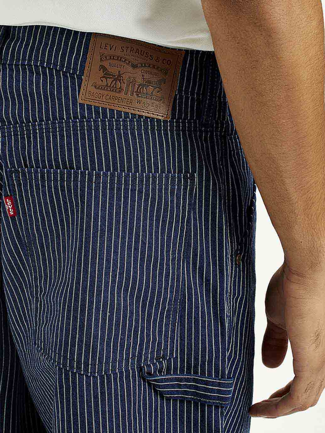 Men's 578 Dark Indigo Baggy Fit Mid Rise Carpenter Jeans - Image 5