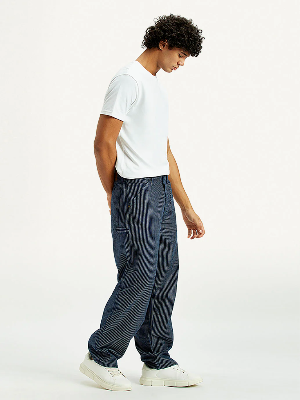 Men's 578 Dark Indigo Baggy Fit Mid Rise Carpenter Jeans - Image 6
