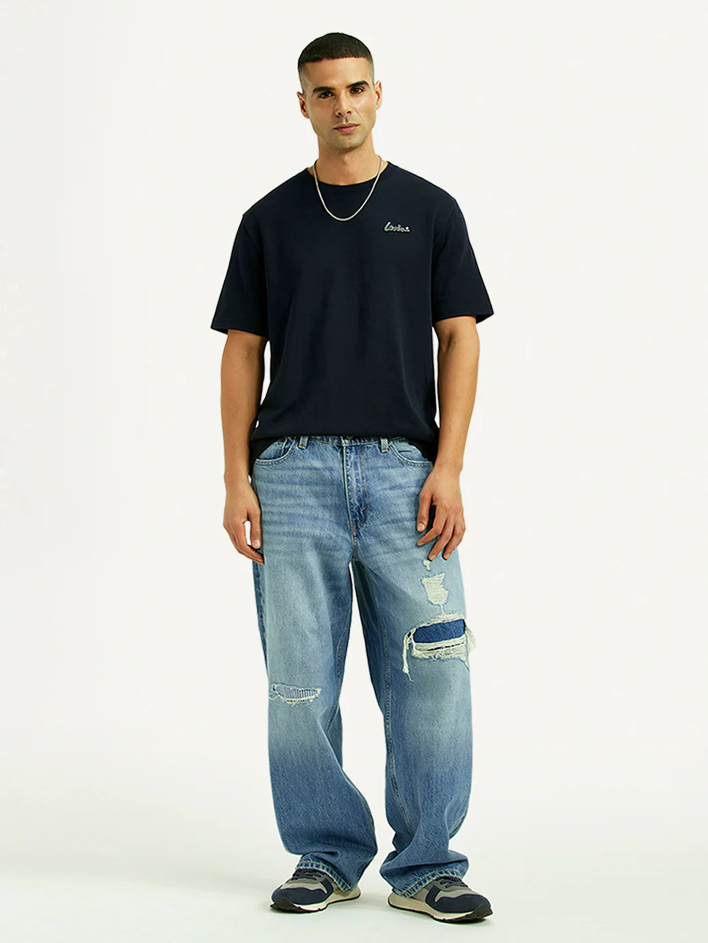 Men's 578 Light Blue Baggy Fit Mid Rise Jeans - Image 7
