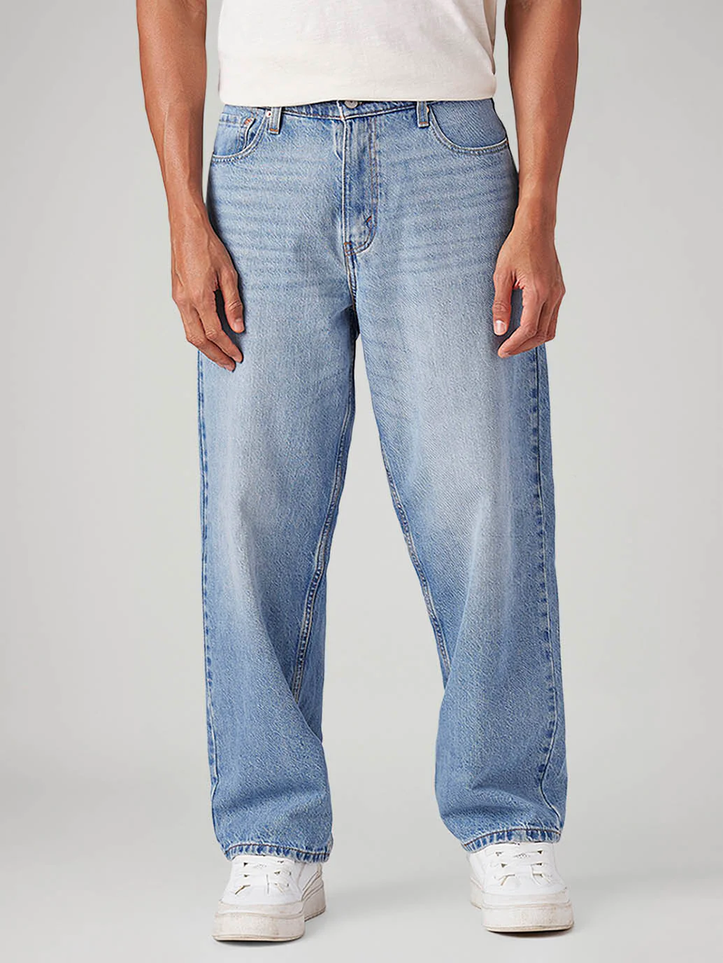 Men's 578 Light Blue Baggy Fit Mid Rise Jeans - Image 3