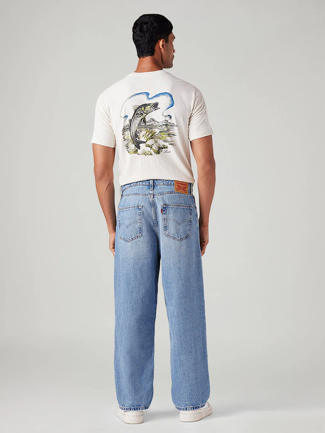 Men's 578 Light Blue Baggy Fit Mid Rise Jeans - Image 4