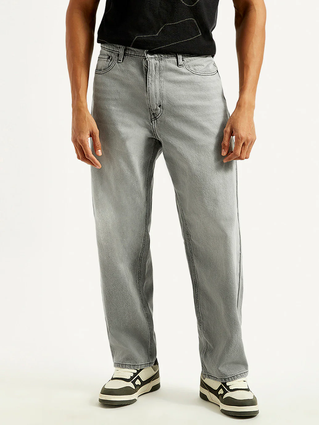 Men's 578 Light Grey Loose Fit Mid Rise Jeans - Image 3