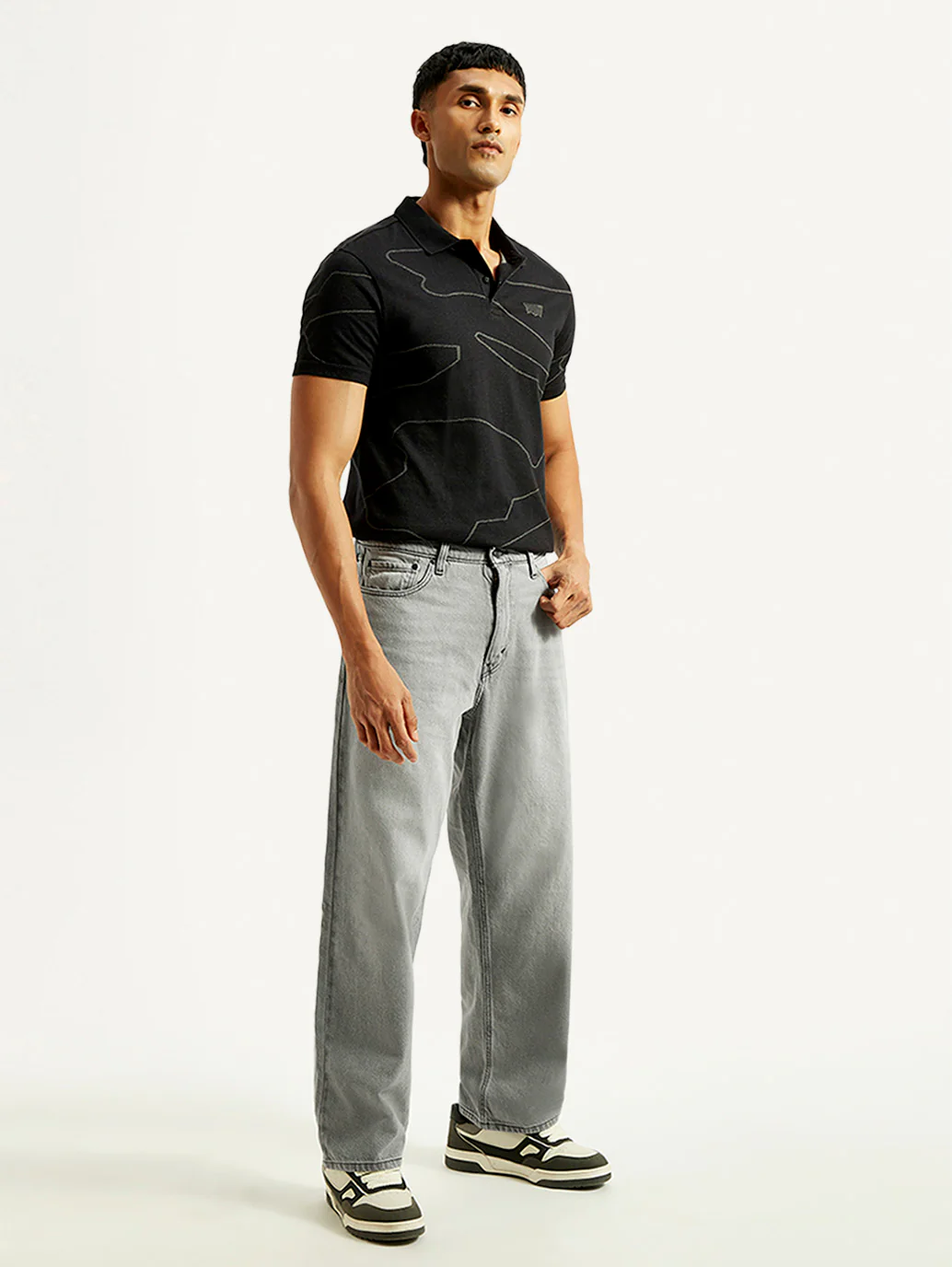 Men's 578 Light Grey Loose Fit Mid Rise Jeans - Image 7