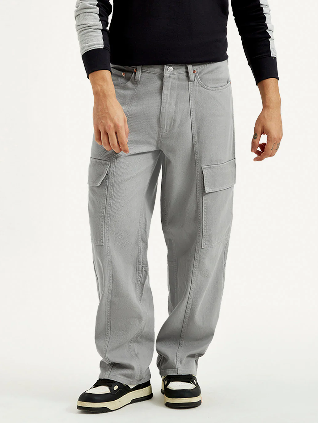 Men's 578 Grey Loose Fit Mid Rise Jeans - Image 2