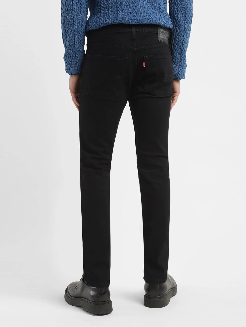 Men's 65504 Black Skinny Fit Mid Rise Jeans - Image 3