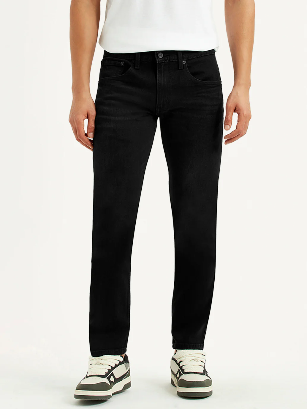 Men's 65504 Black Skinny Fit Mid Rise Jeans - Image 3