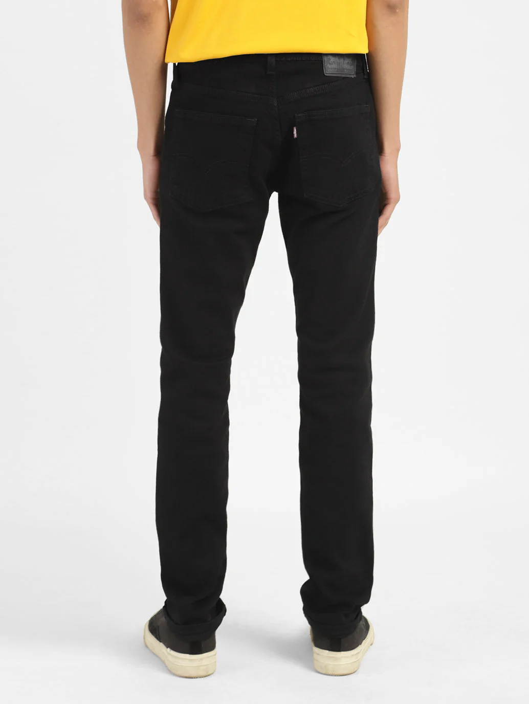 Men's 65504 Black Skinny Fit Mid Rise Jeans - Image 3