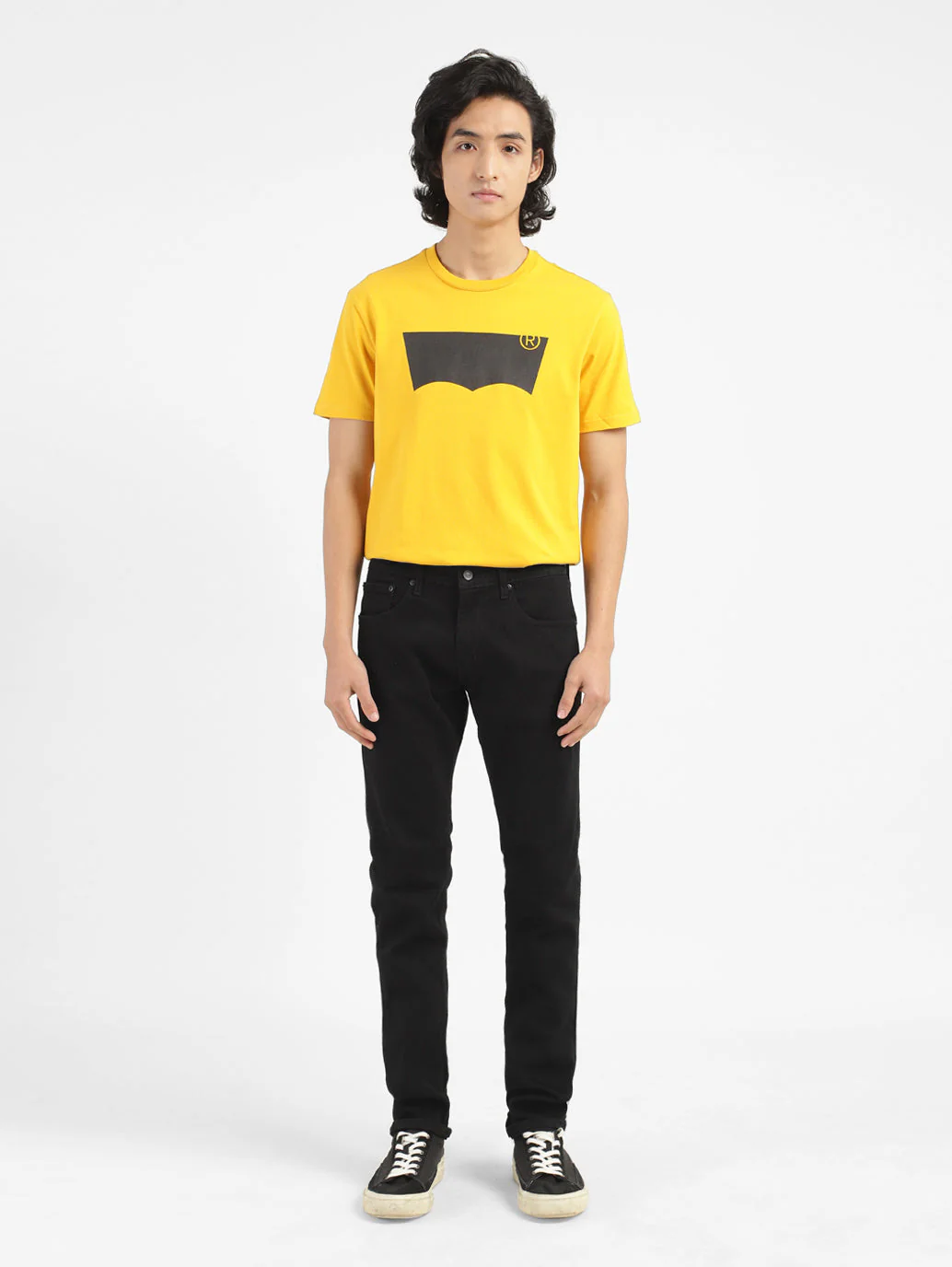 Men's 65504 Black Skinny Fit Mid Rise Jeans - Image 5