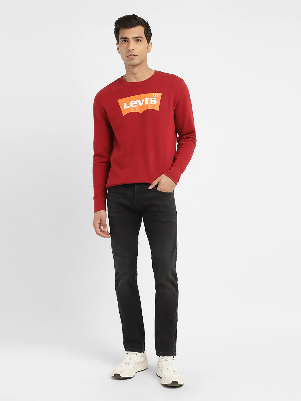 Men's 65504 Black Skinny Fit Mid Rise Jeans - Image 5