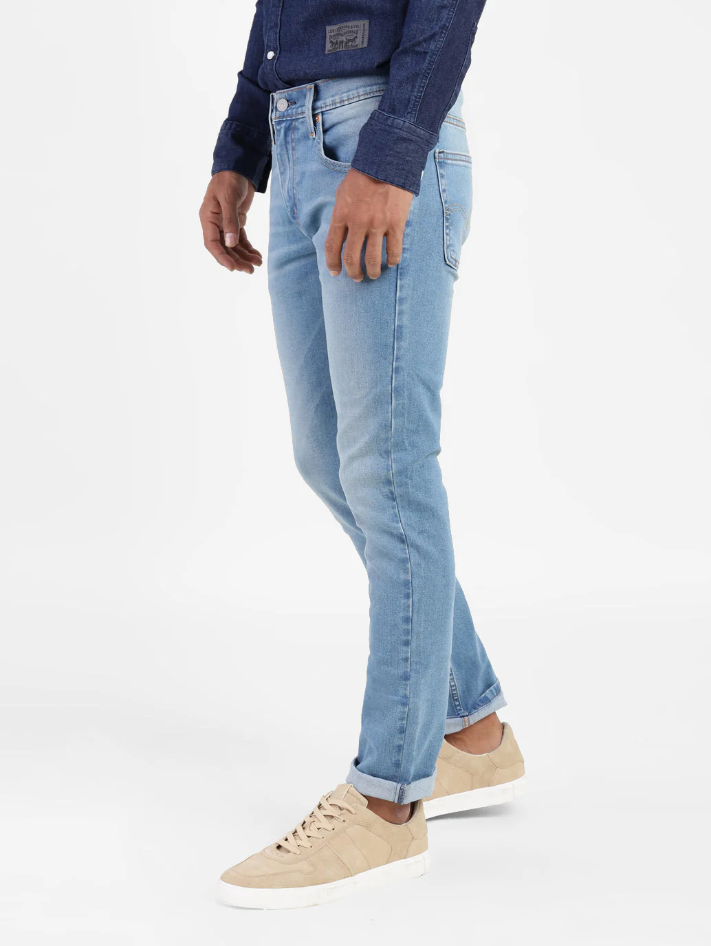 Men's 65504 Blue Skinny Fit Mid Rise Jeans - Image 3