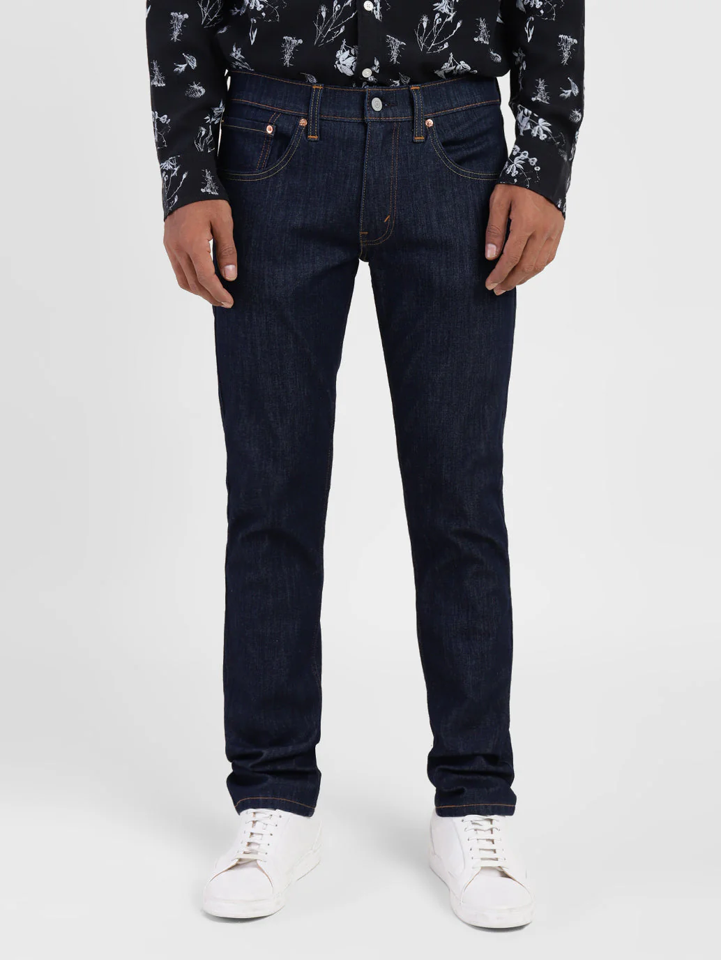 Men's 65504 Blue Skinny Fit Mid Rise Jeans - Image 2