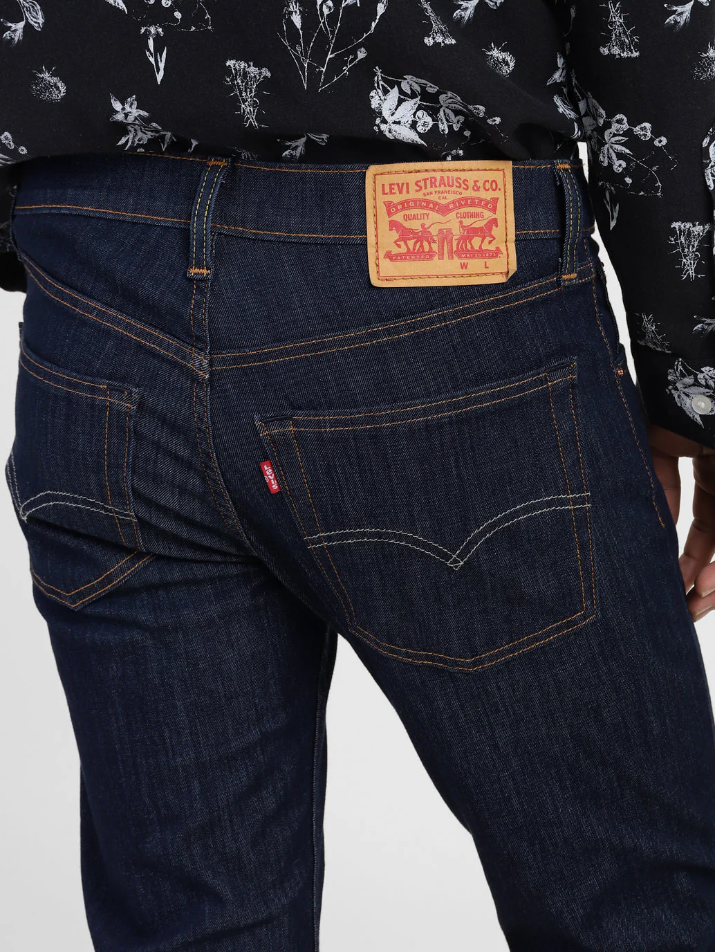 Men's 65504 Blue Skinny Fit Mid Rise Jeans - Image 6