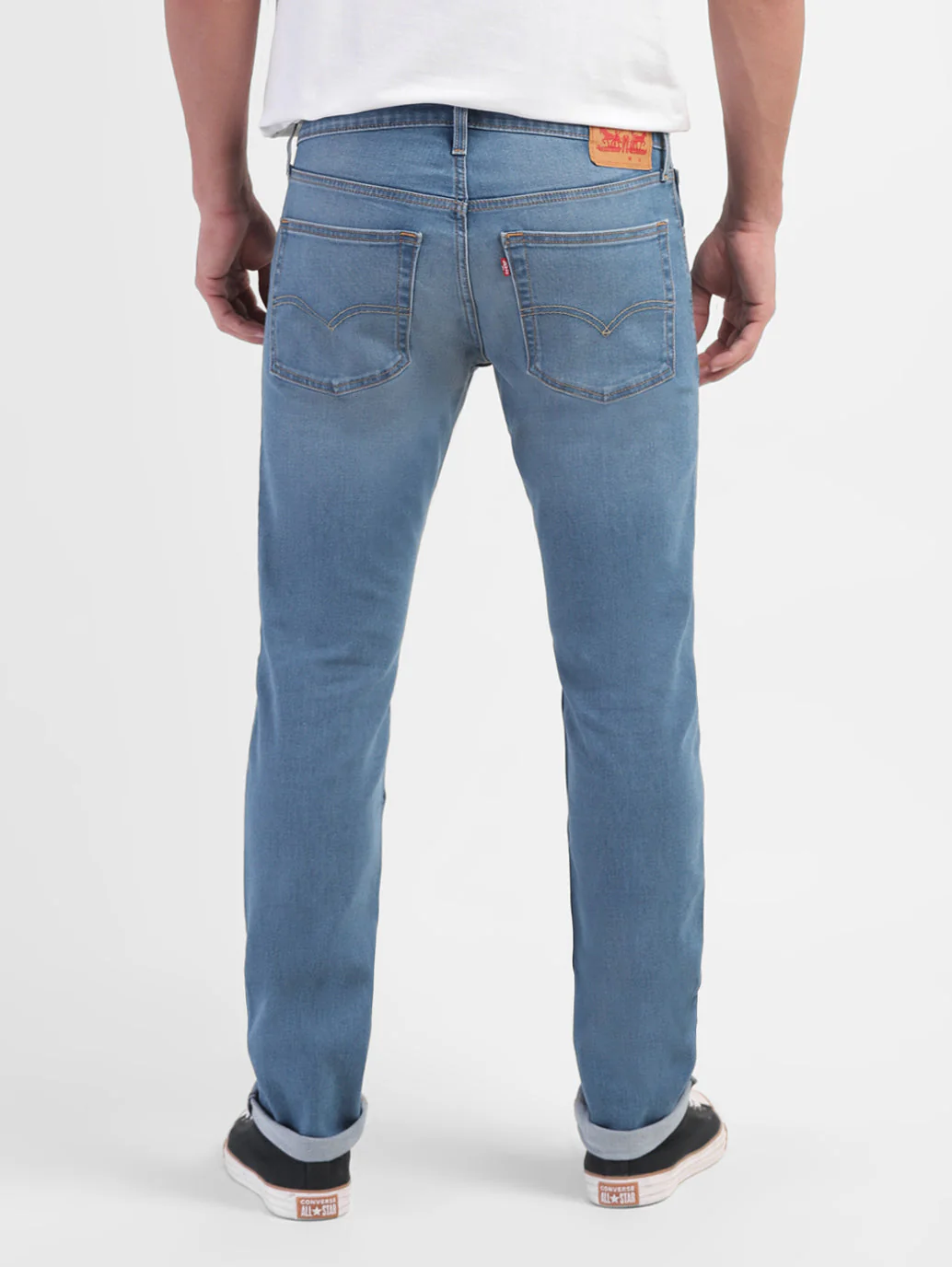 Men's 65504 Blue Skinny Fit Mid Rise Jeans - Image 3