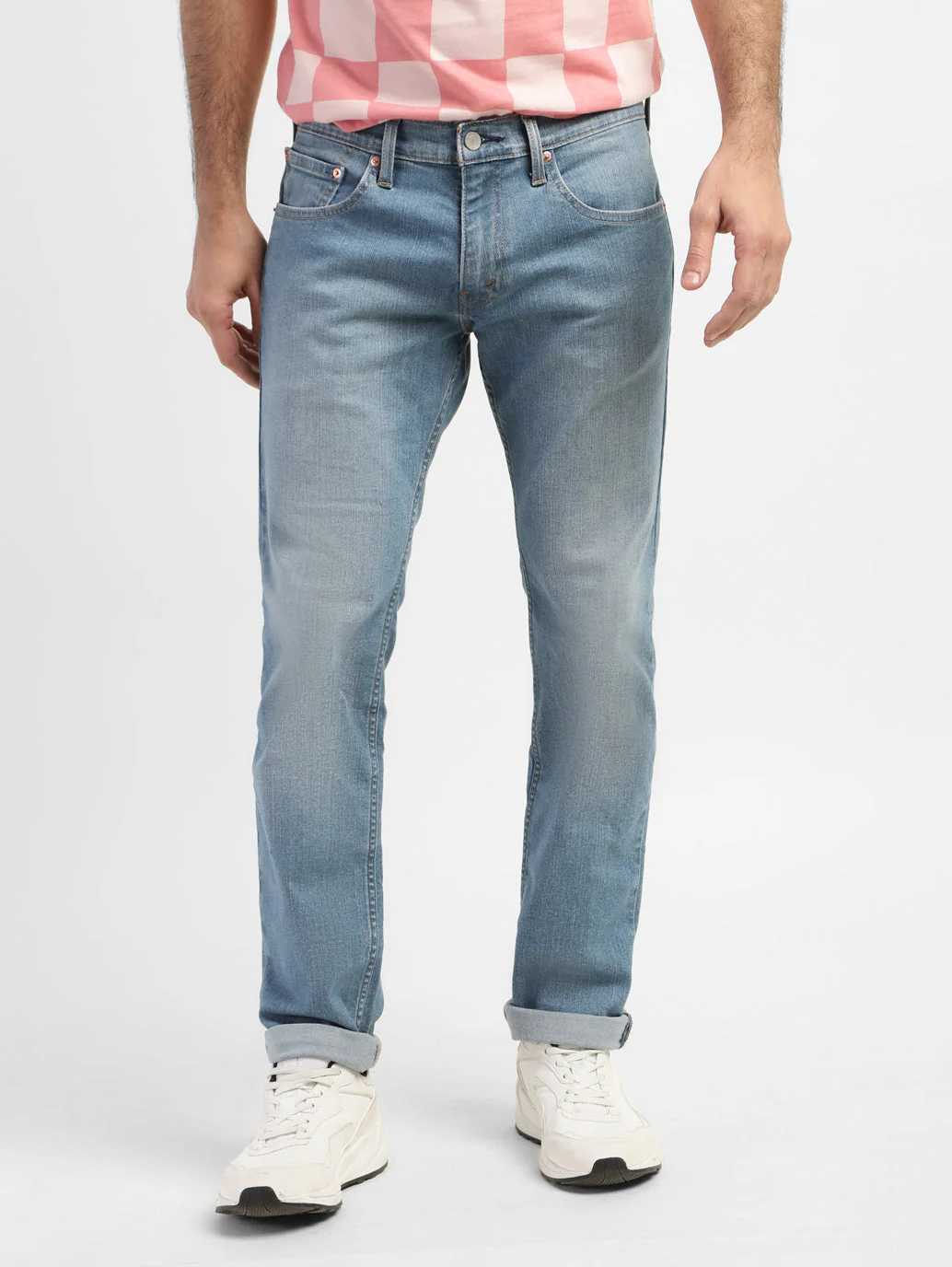 Men's 65504 Blue Skinny Fit Mid Rise Jeans - Image 2