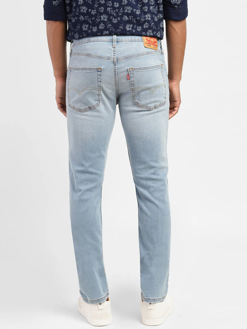 Men's 65504 Blue Skinny Fit Mid Rise Jeans - Image 3