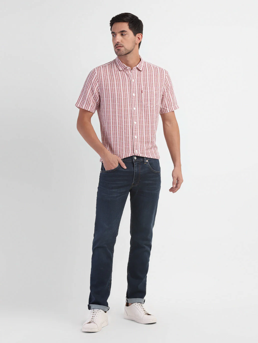 Men's 65504 Blue Skinny Fit Mid Rise Jeans - Image 5