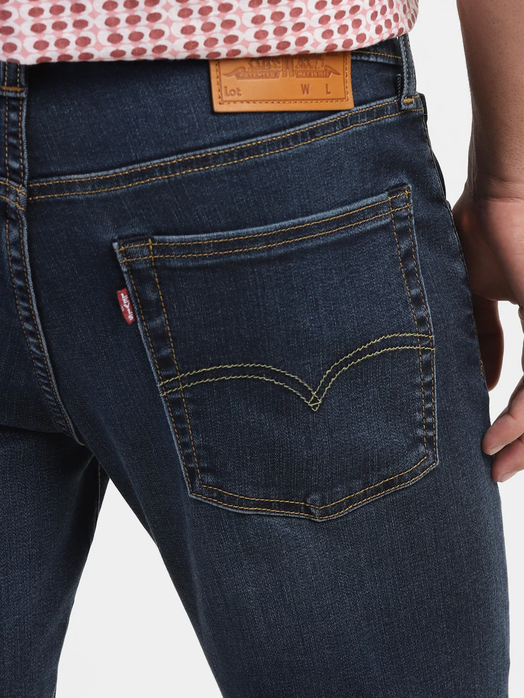 Men's 65504 Blue Skinny Fit Mid Rise Jeans - Image 7
