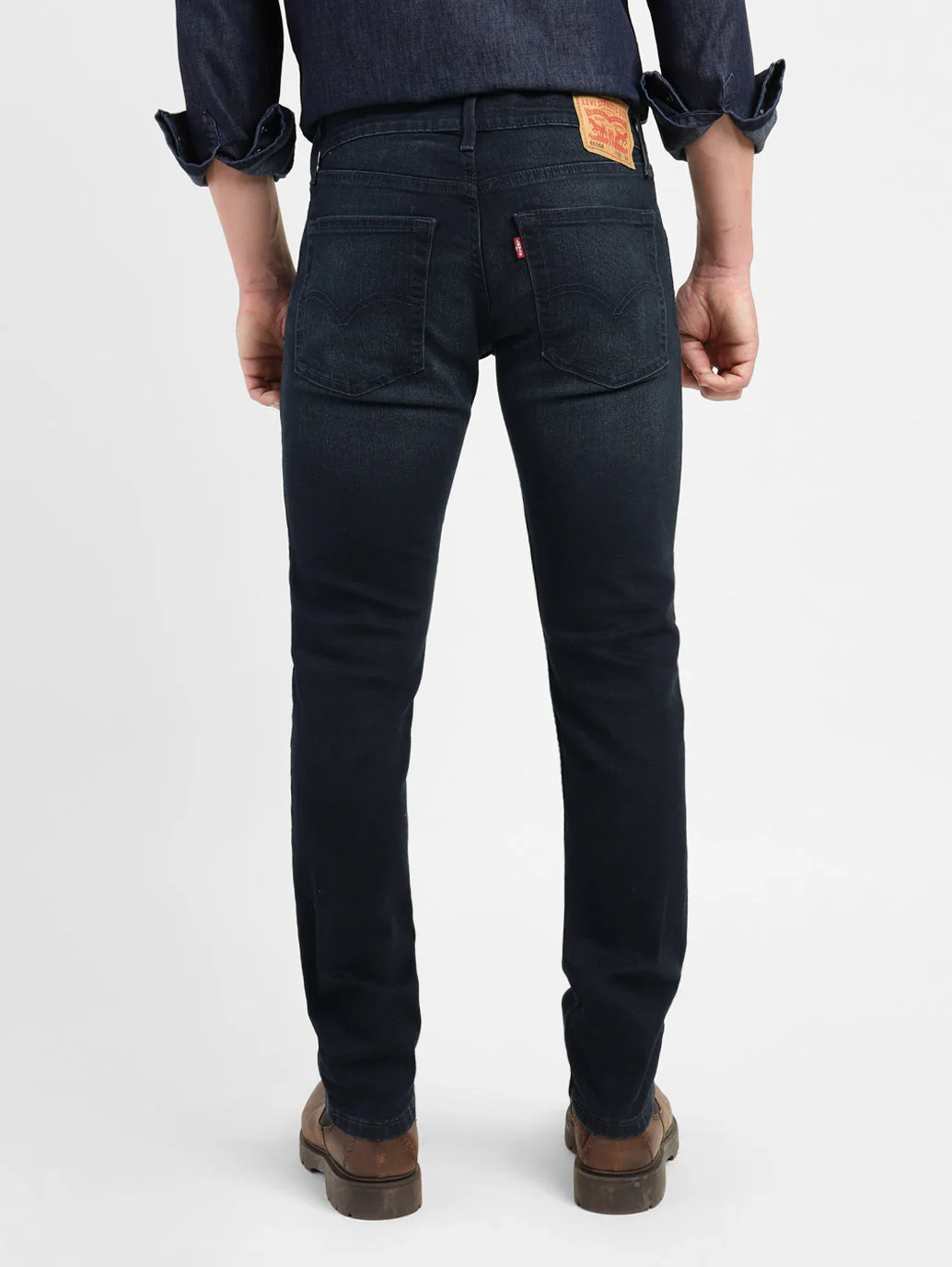 Men's 65504 Blue Skinny Fit Mid Rise Jeans - Image 3