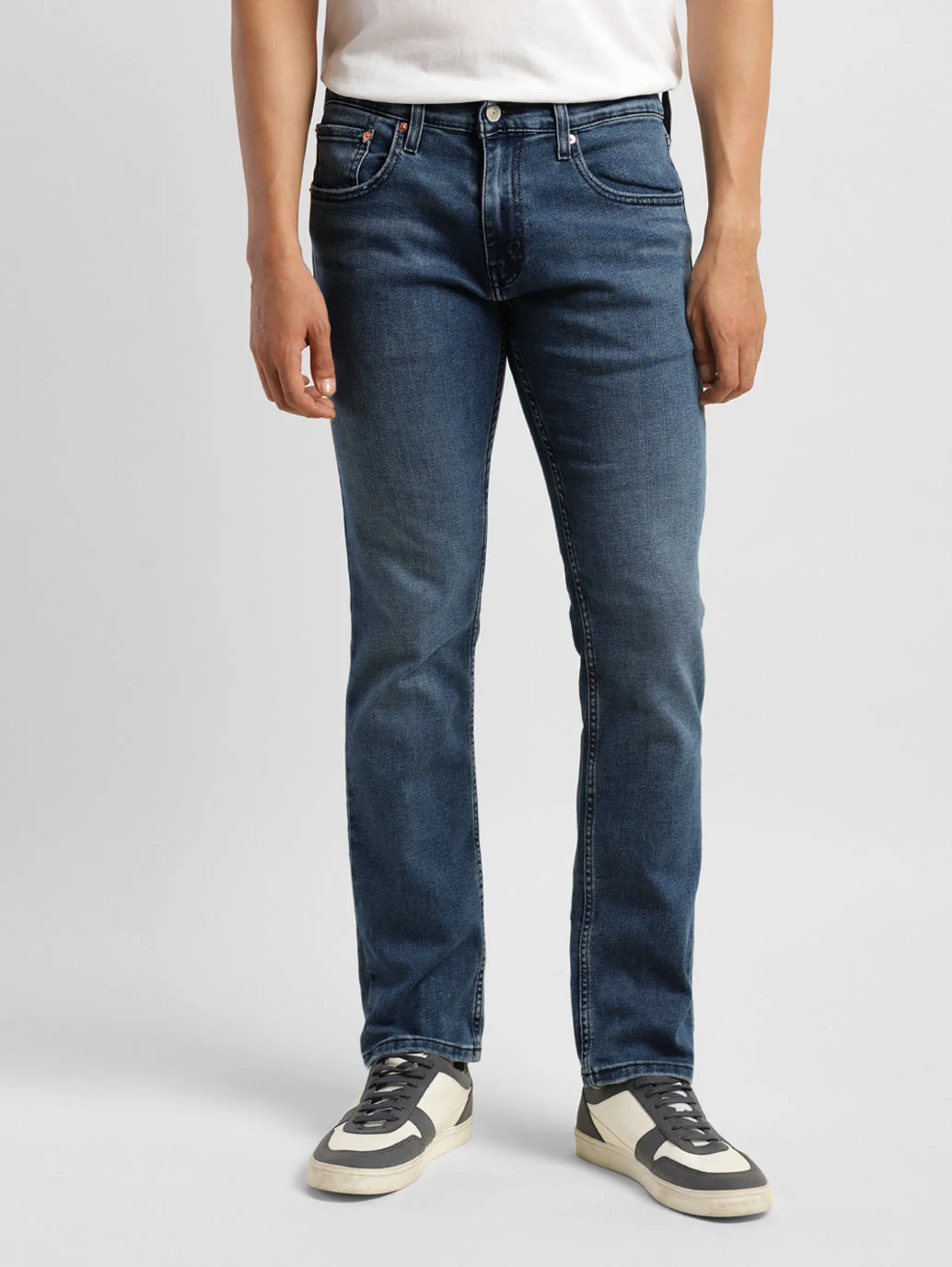 Men's 65504 Blue Skinny Fit Mid Rise Jeans - Image 2