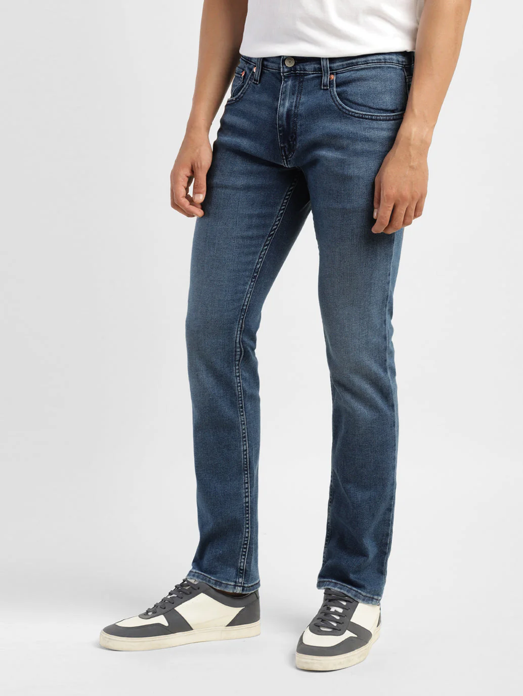 Men's 65504 Blue Skinny Fit Mid Rise Jeans - Image 4