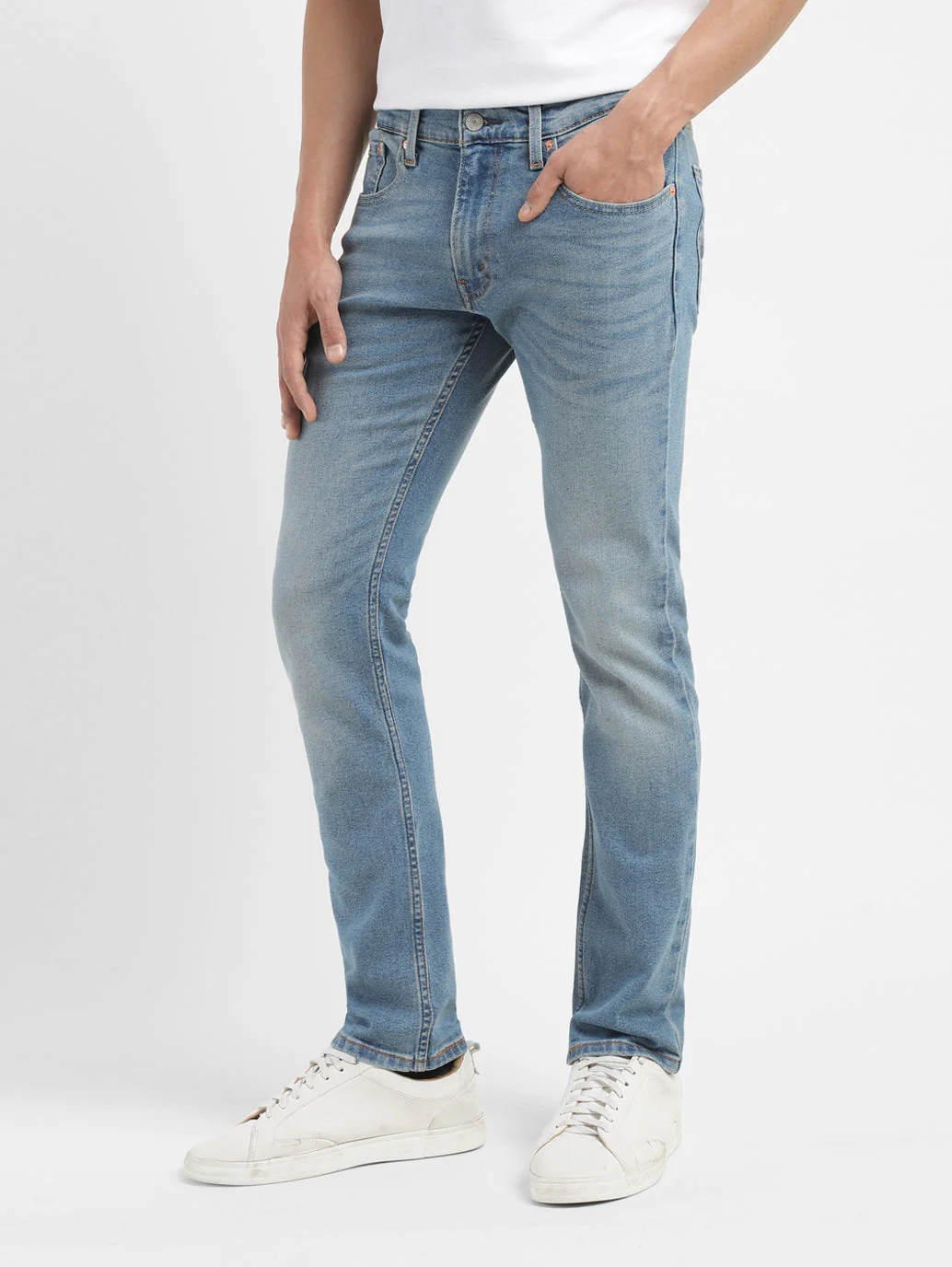 Men's 65504 Indigo Skinny Fit Mid Rise Jeans - Image 4