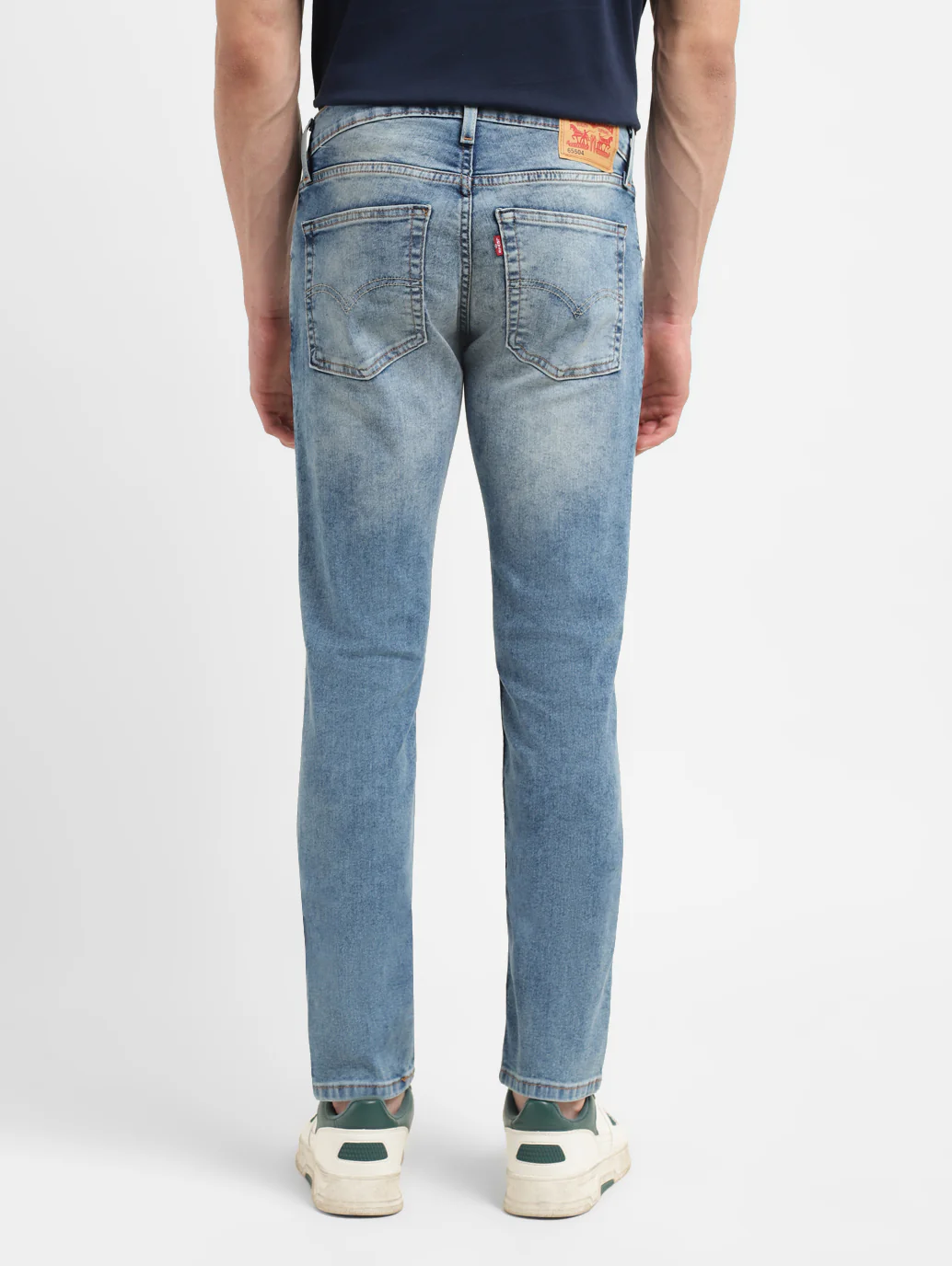 Men's 65504 Blue Skinny Fit Mid Rise Jeans - Image 3