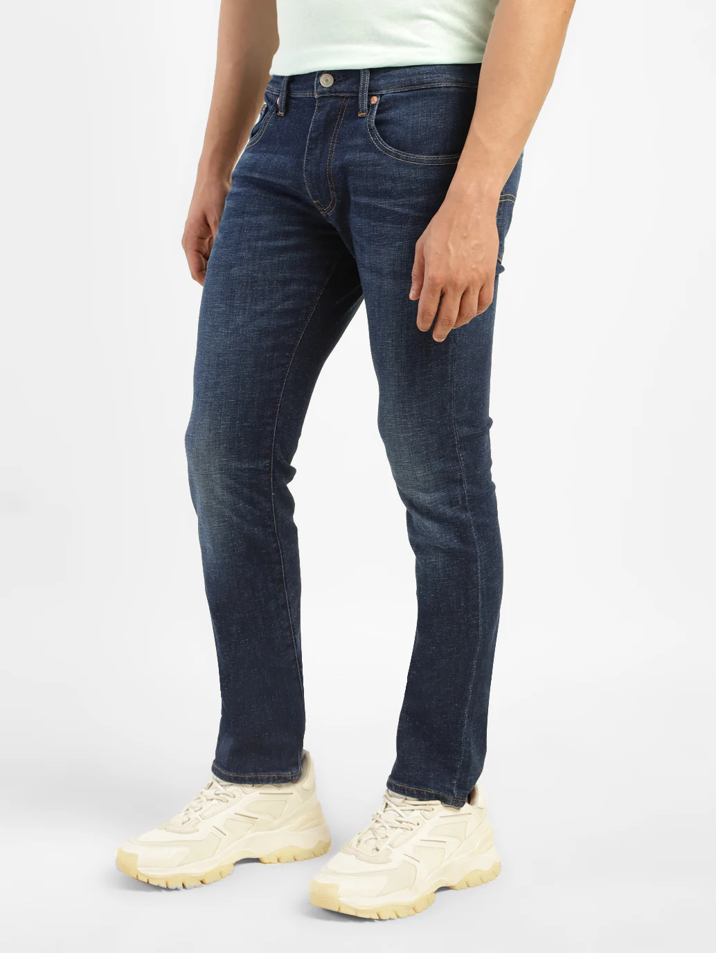 Men's 65504 Blue Skinny Fit Mid Rise Jeans - Image 3
