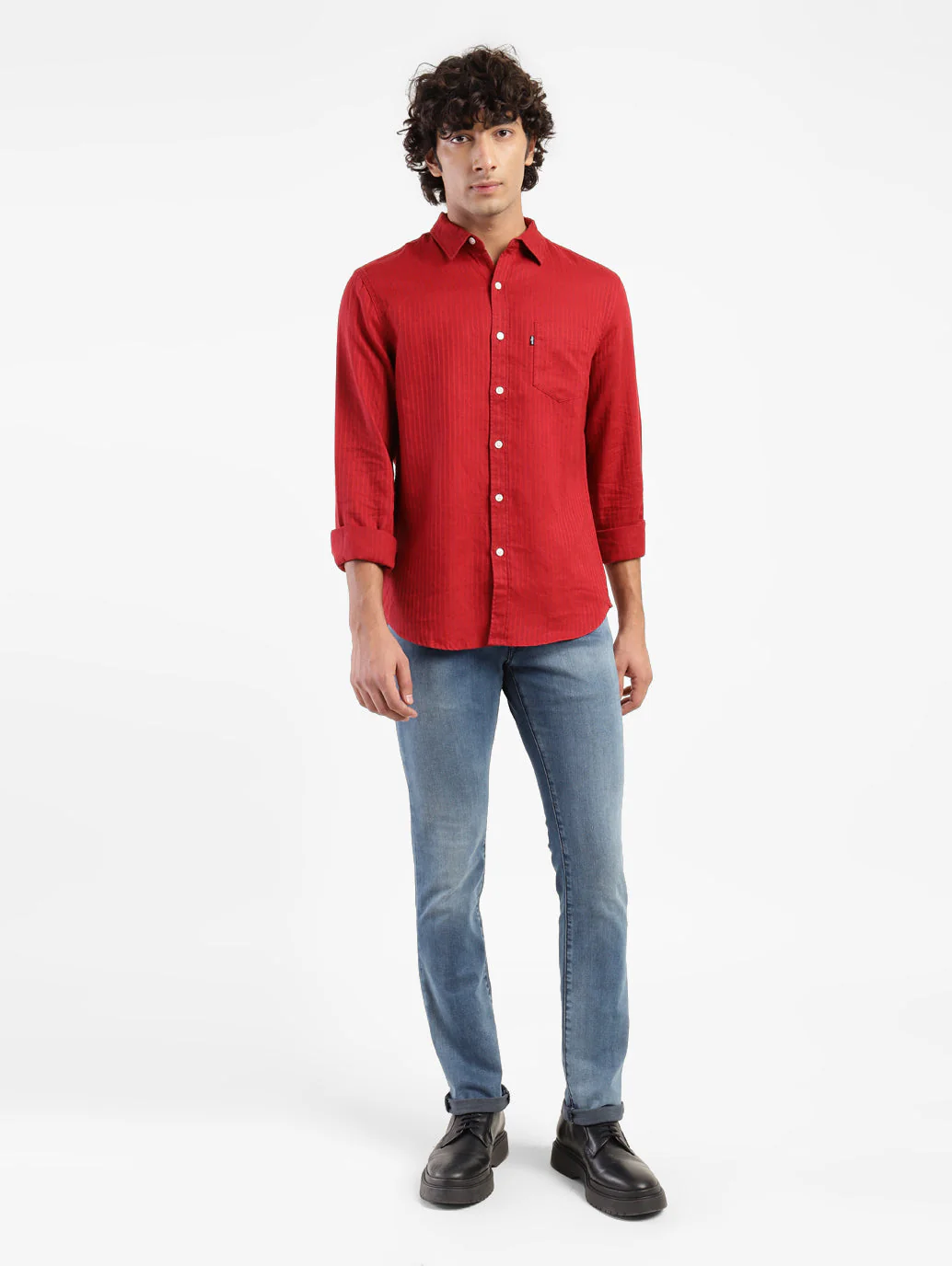 Men's Redloop 65504 Blue Skinny Fit Mid Rise Jeans - Image 5