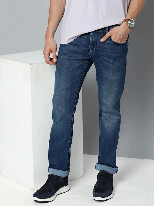 Men's Redloop 65504 Blue Skinny Fit Mid Rise Jeans
