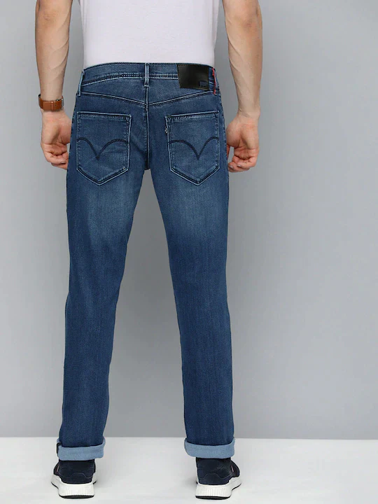Men's Redloop 65504 Blue Skinny Fit Mid Rise Jeans - Image 2
