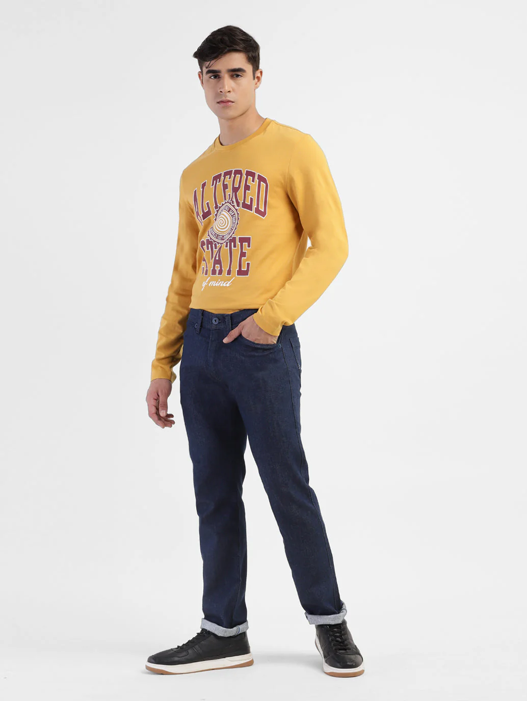 Men's 65504 Blue Skinny Fit Mid Rise Jeans