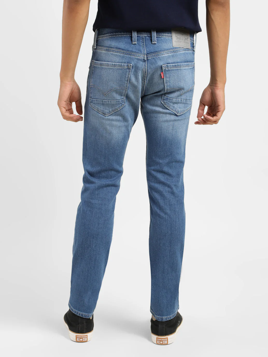 Men's 65504 Blue Skinny Fit Mid Rise Jeans - Image 3