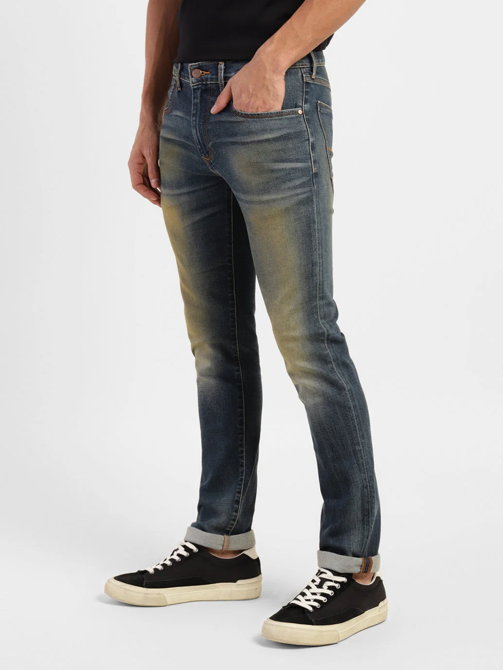 Men's Redloop 65504 Blue Skinny Fit Mid Rise Jeans - Image 4