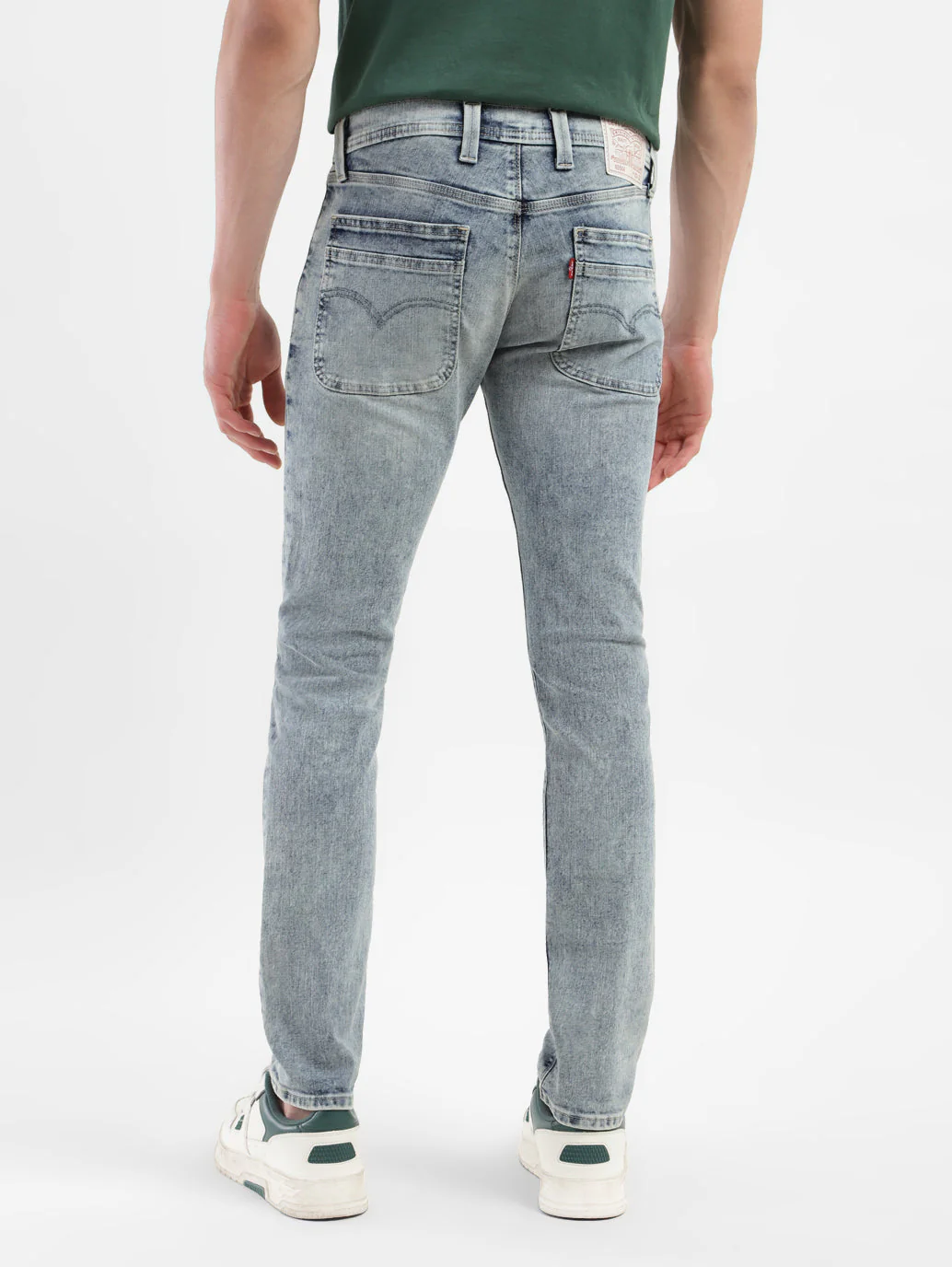 Men's 65504 Blue Skinny Fit Mid Rise Jeans - Image 3