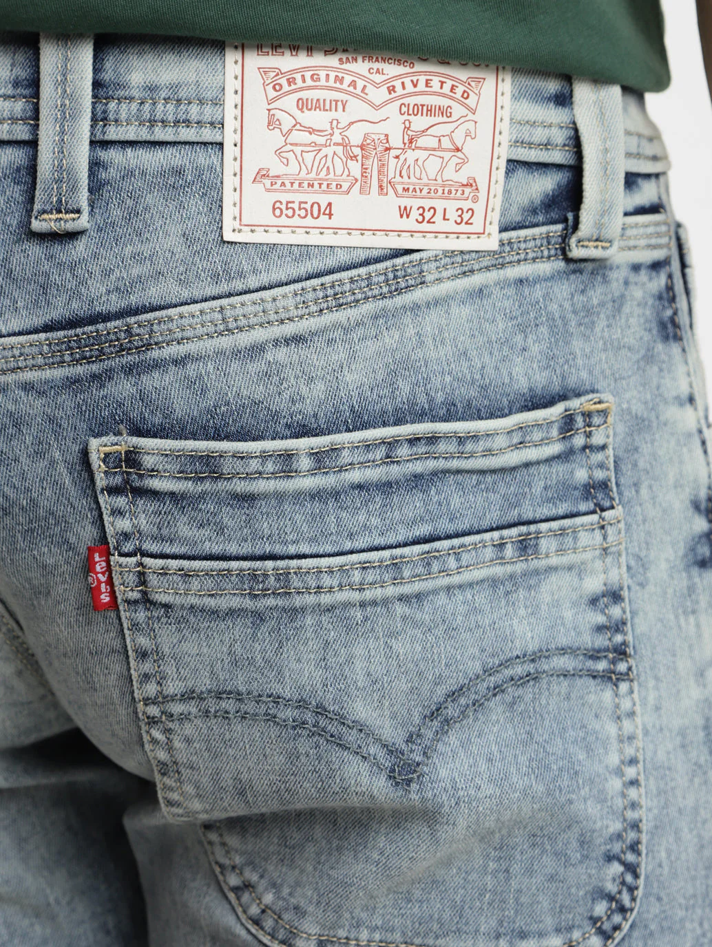 Men's 65504 Blue Skinny Fit Mid Rise Jeans - Image 6