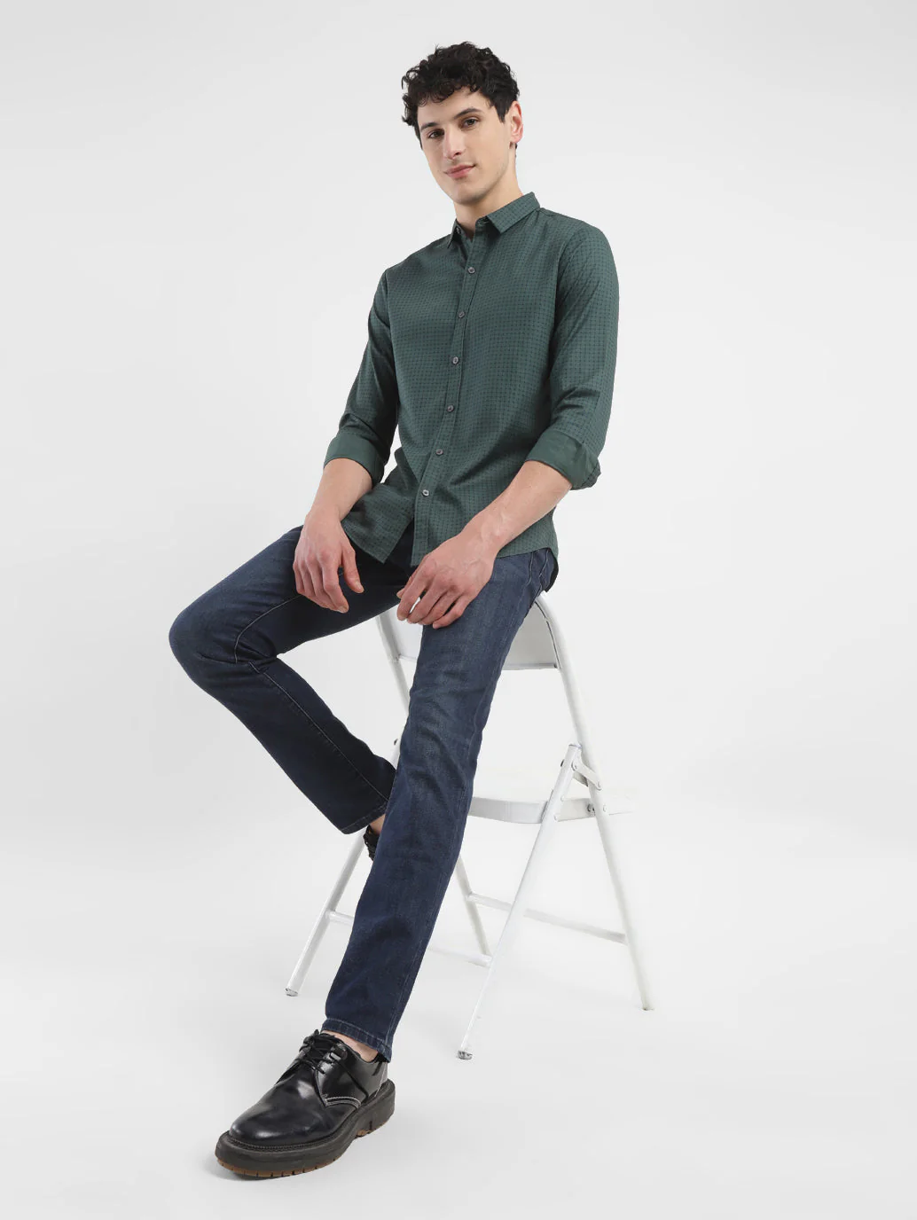 Men's Redloop 65504 Blue Skinny Fit Mid Rise Jeans - Image 2