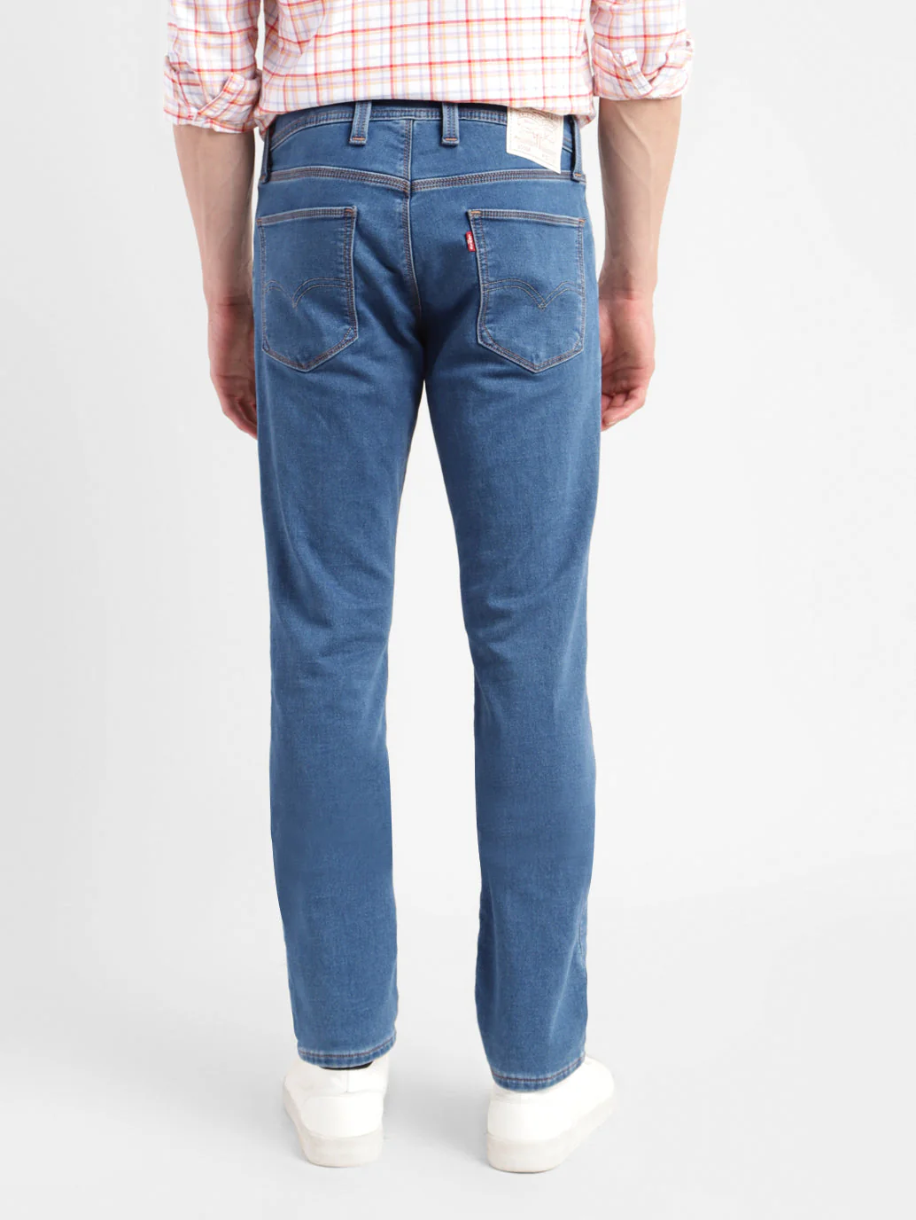 Men's 65504 Blue Skinny Fit Mid Rise Jeans - Image 3