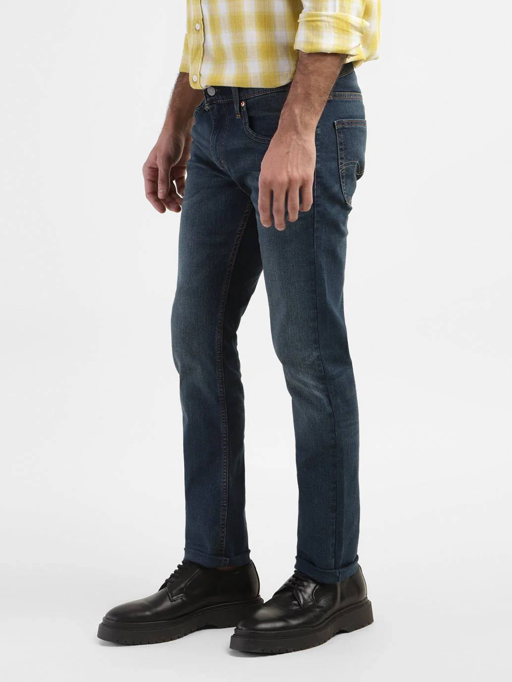 Men's 65504 Blue Skinny Fit Mid Rise Jeans - Image 4