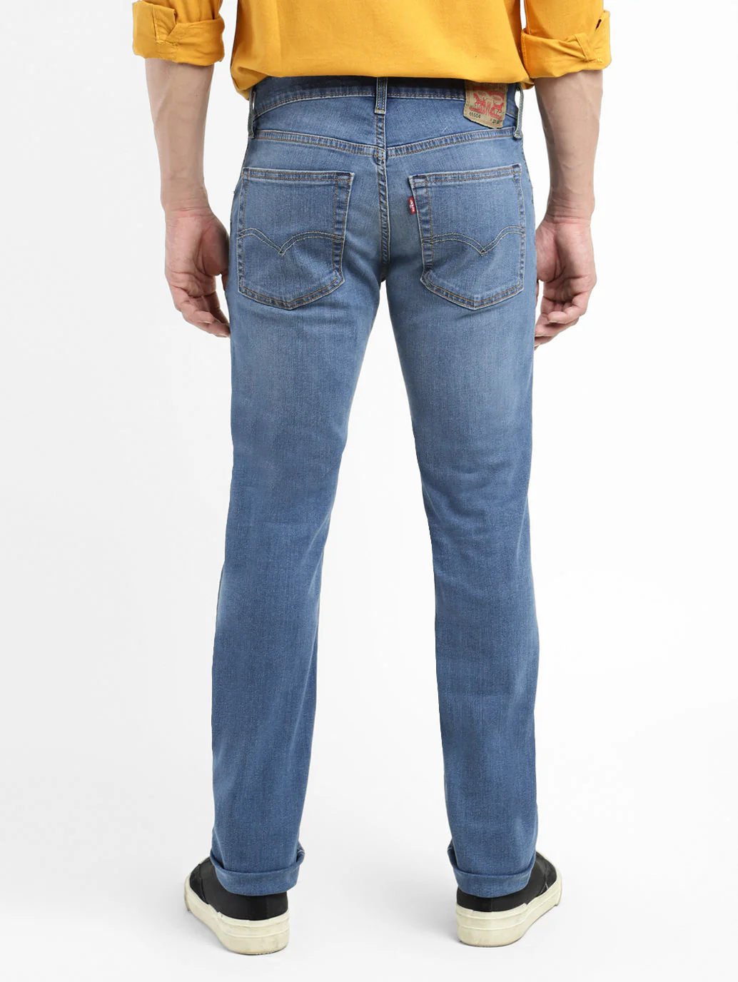 Men's 65504 Blue Skinny Fit Mid Rise Jeans - Image 3