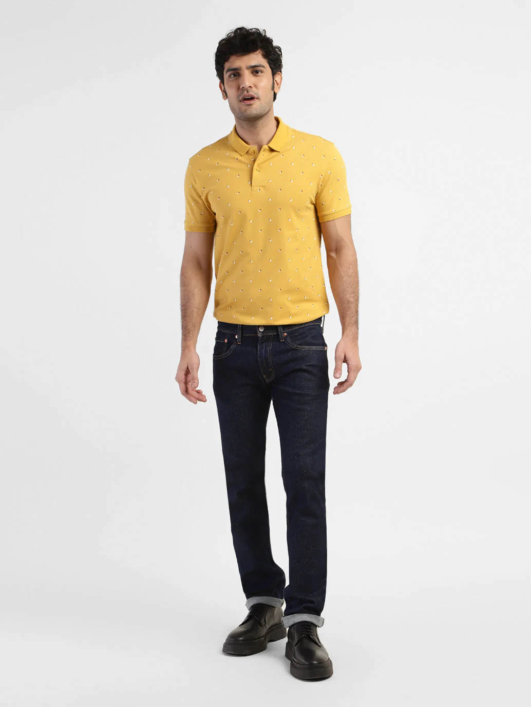 Men's 65504 Blue Skinny Fit Mid Rise Jeans - Image 5