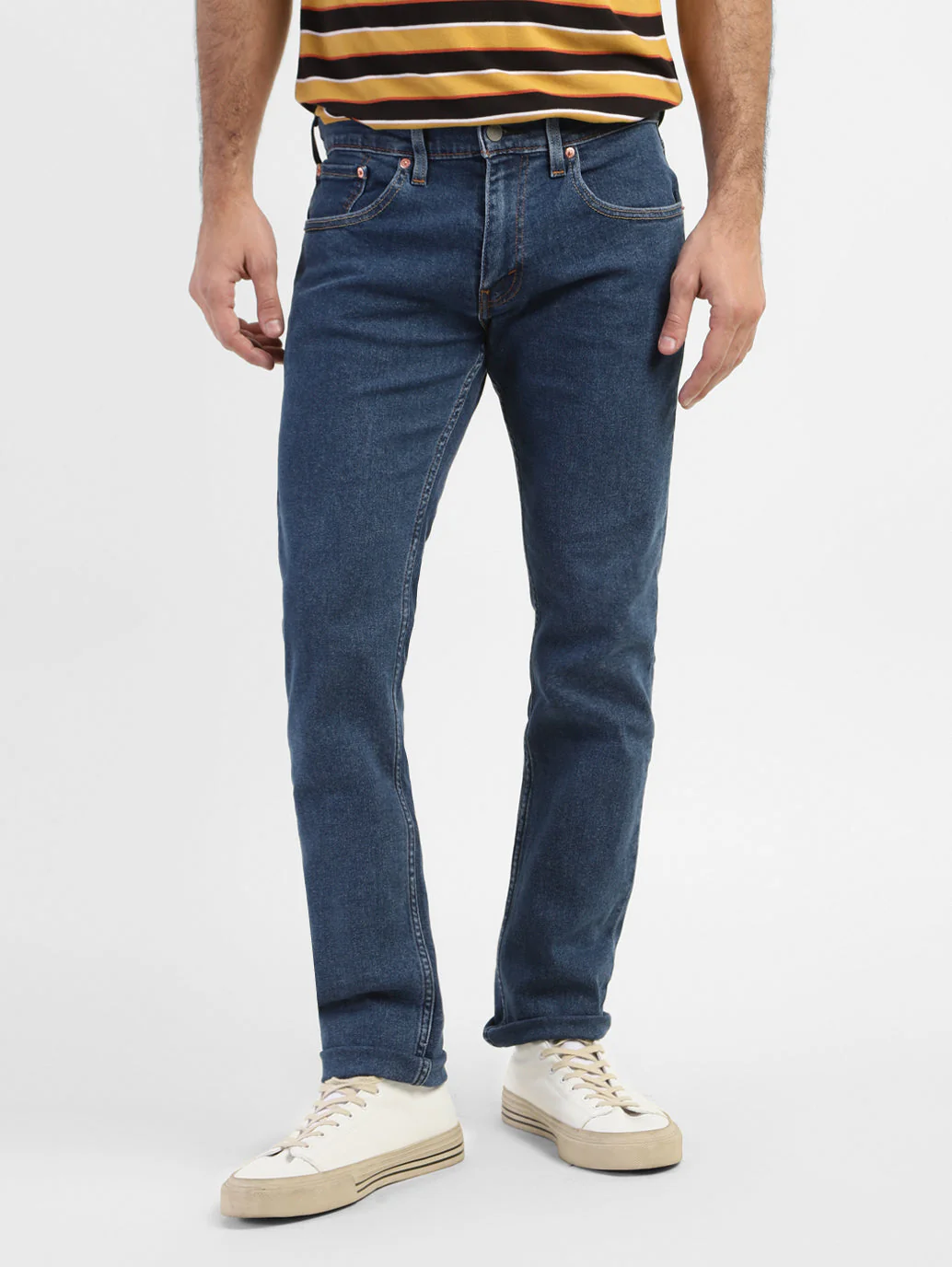 Men's 65504 Blue Skinny Fit Mid Rise Jeans - Image 2