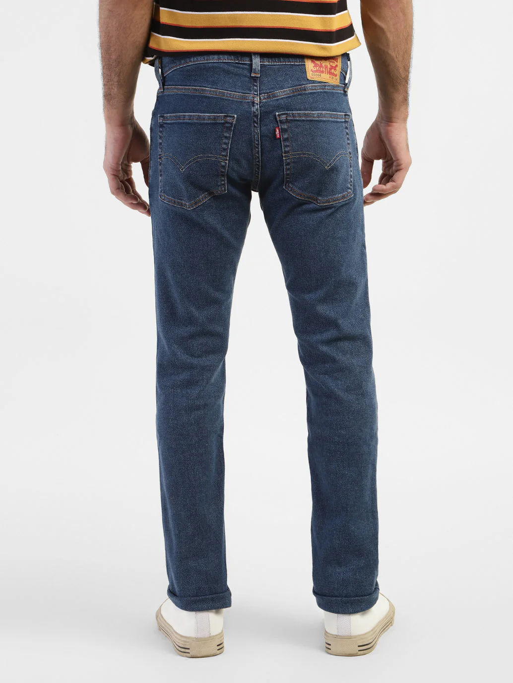 Men's 65504 Blue Skinny Fit Mid Rise Jeans - Image 3