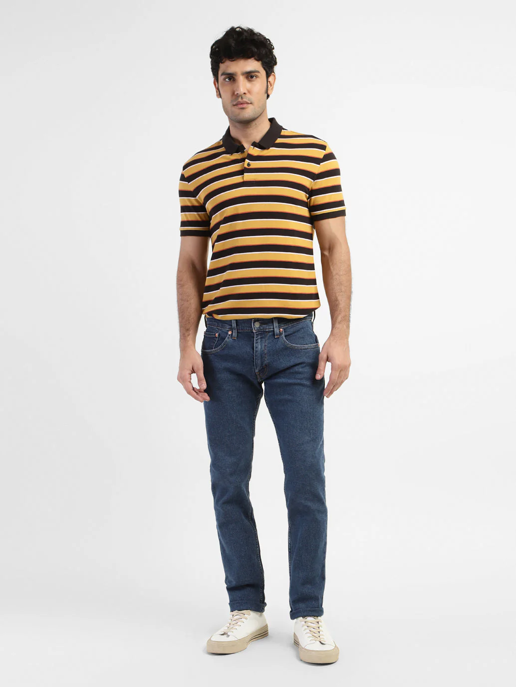 Men's 65504 Blue Skinny Fit Mid Rise Jeans - Image 5