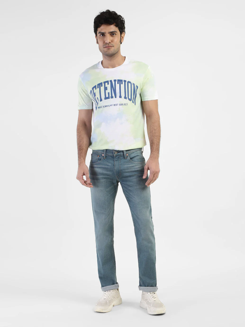 Men's 65504 Blue Skinny Fit Mid Rise Jeans - Image 5