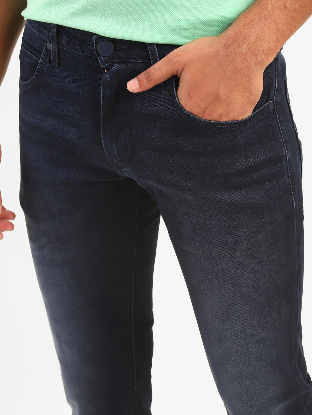 Men's Redloop 65504 Blue Skinny Fit Mid Rise Jeans - Image 4